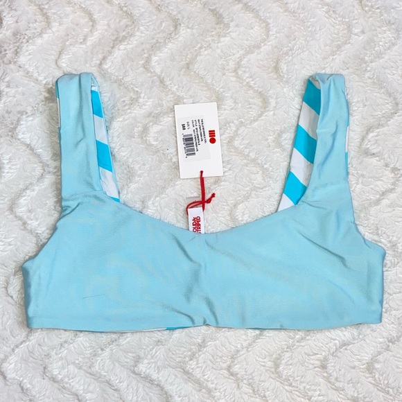 SOLID & STRIPED The Elle Reversible Bikini Top. Sz L - Picture 5 of 8